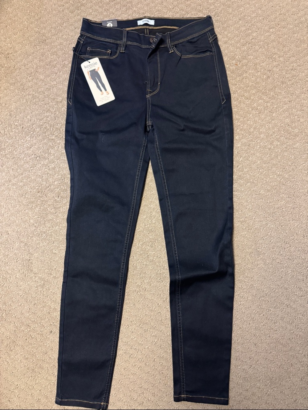 Kensie Women's Navy Slim Jeggings with Contrast Stitching